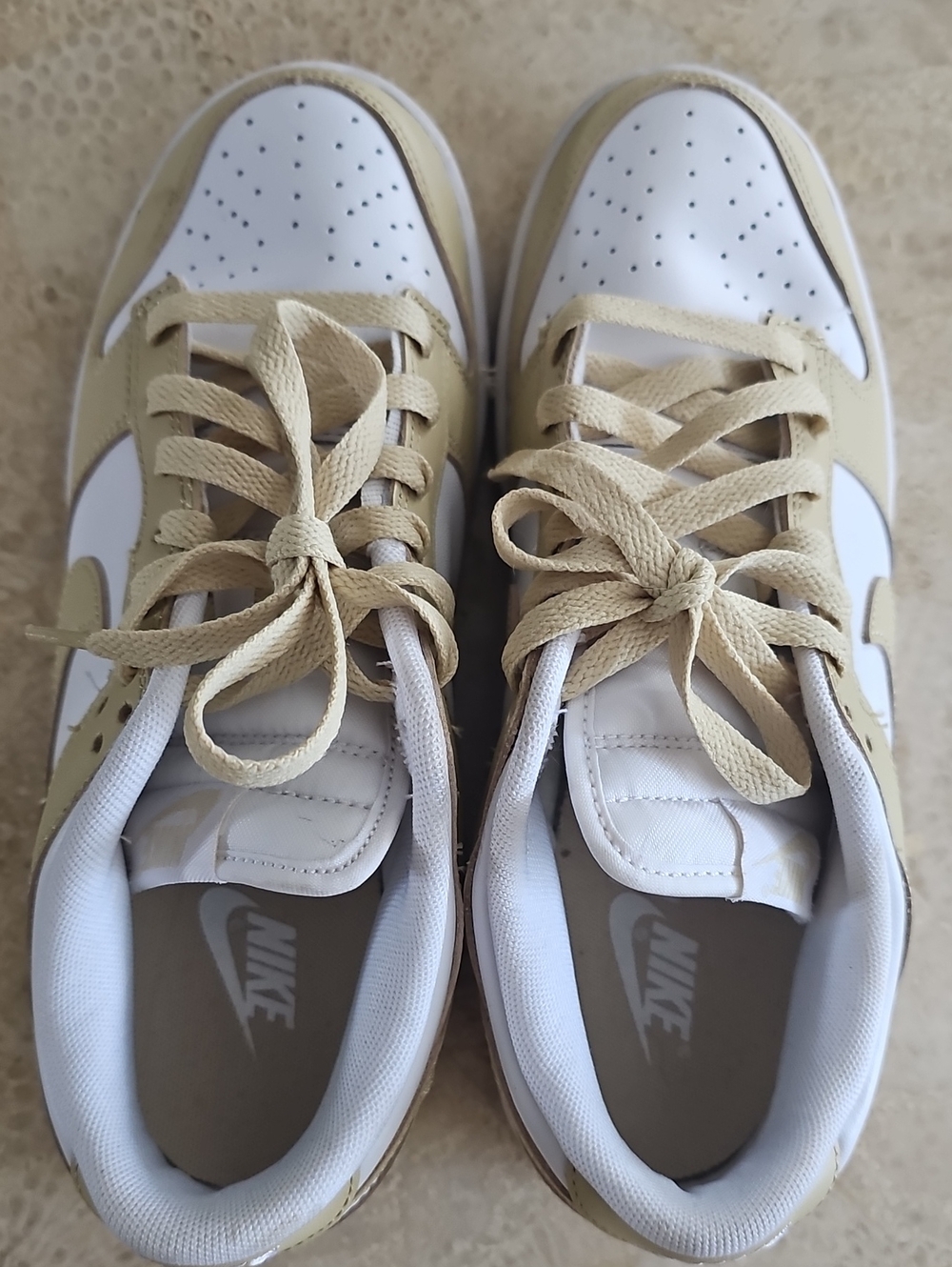 Nike Women’s Low-Top Sneakers in White and Beige